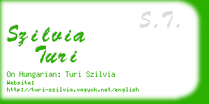 szilvia turi business card